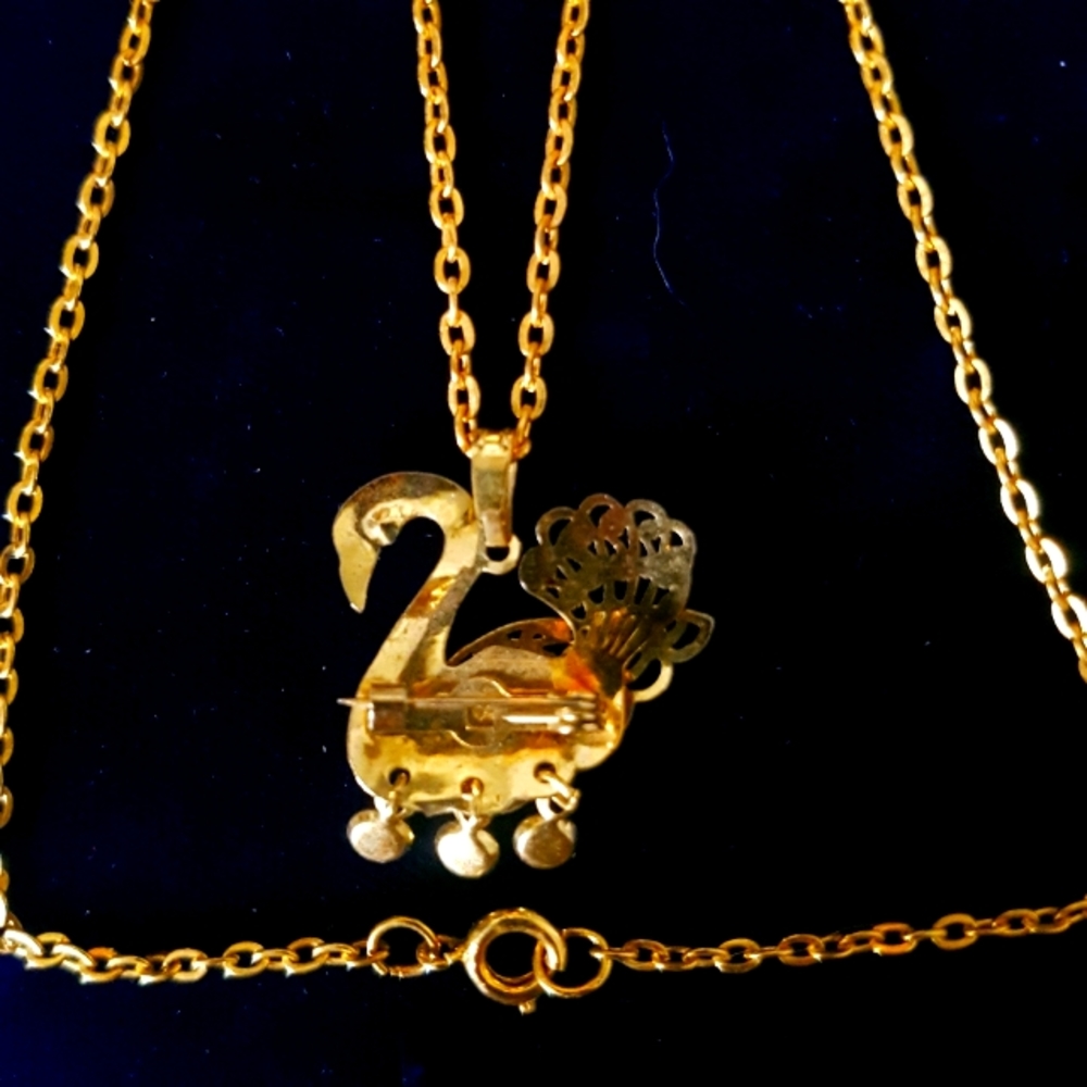 Pendant Bird Necklace / Brooch - Picture 5 of 8